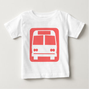 T-shirt Pour Bébé Symbole de bus - rose tropicale