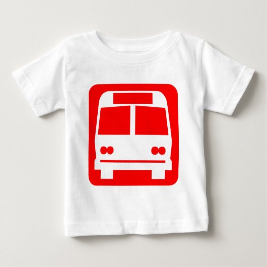 T-shirt Pour Bébé Symbole de bus - Rouge (Devant)