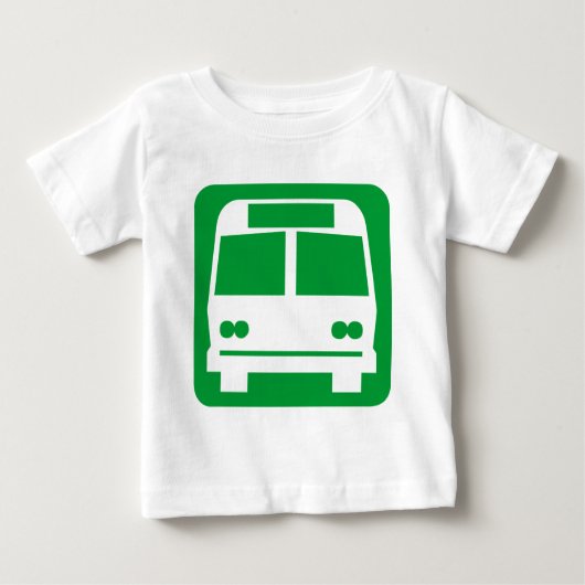 T-shirt Pour Bébé Symbole de bus - Vert herbe (Devant)