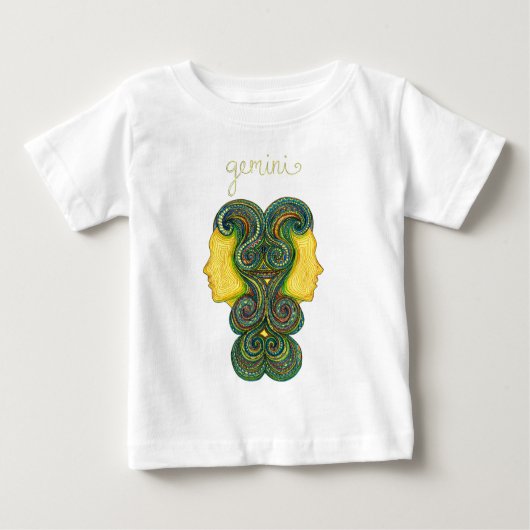 T-shirt Pour Bébé Symbole de Gémeaux (Devant)