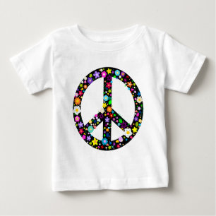 T-shirt Pour Bébé Symbole de la paix florale