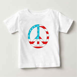 T-shirt Pour Bébé Symbole de paix du drapeau américain