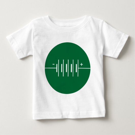 T-shirt Pour Bébé Symbole des piles cerclées (Devant)