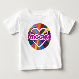 T-shirt Pour Bébé Symbole double Infinité Coeur brillant coloré