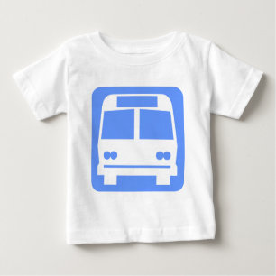 T-shirt Pour Bébé Symbole du bus - Bébé bleu