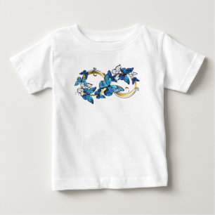 T-shirt Pour Bébé Symbole infini de papillons Morpho bleus