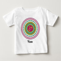 Symbole Om de Mandala Spirituelle Rose Vert Custom
