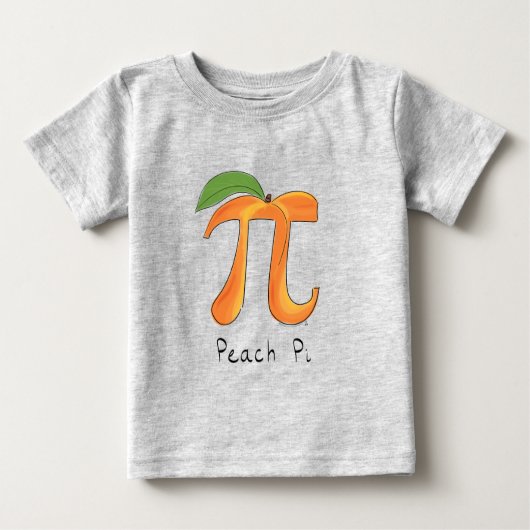 T-shirt Pour Bébé Symbole Peach Pi Enseignant Math (Devant)