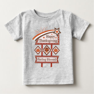 T-shirt Pour Bébé Symbole rétro du bon thanksgiving béni