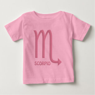 T-shirt Pour Bébé Symbole Scorpio Zodiac bébé fille T-shirt rose