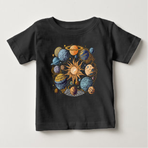 T-shirt Pour Bébé Système solaire