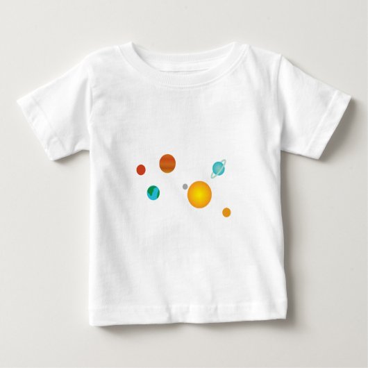 T-shirt Pour Bébé Système solaire (Devant)