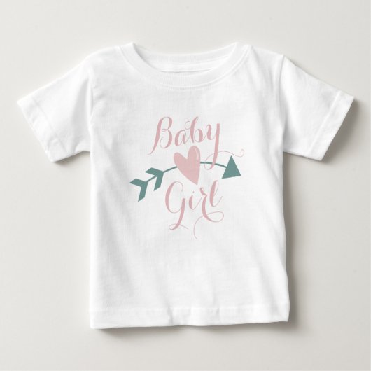 T-shirt Pour Bébé T Baffled avec cœur et flèche (Devant)