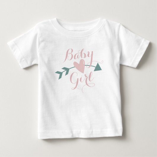 T-shirt Pour Bébé T bouffant avec cœur et flèche (Devant)