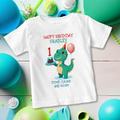 T-shirt Pour Bébé T Rex Dinosaur Ajouter Âge Bonne fête d'anniversai