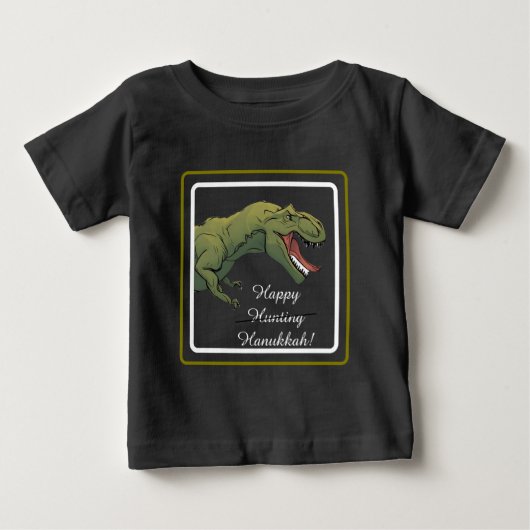 T-shirt Pour Bébé T-Rex Dinosaur Hanoukka Unisex (Devant)