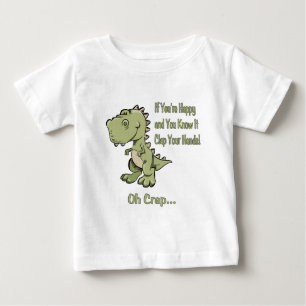 T-shirt Pour Bébé T-Rex heureux