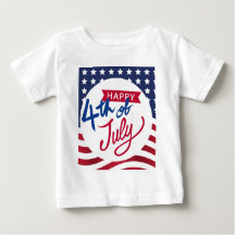 T-shirt 4 juillet bébé personnalisé