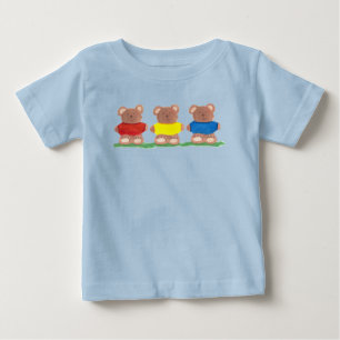T-shirt Pour Bébé T-shirt bébé avec 3 ours en peluche