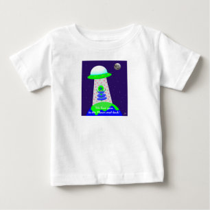 T-shirt Pour Bébé T-shirt bébé avec alien et lune par Jo Images