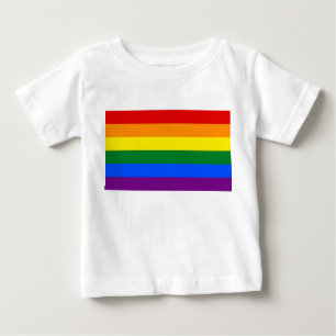 T-shirt Pour Bébé T-shirt bébé avec drapeau arc-en-ciel