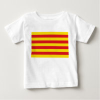 T-shirt bébé avec drapeau de Catalogne