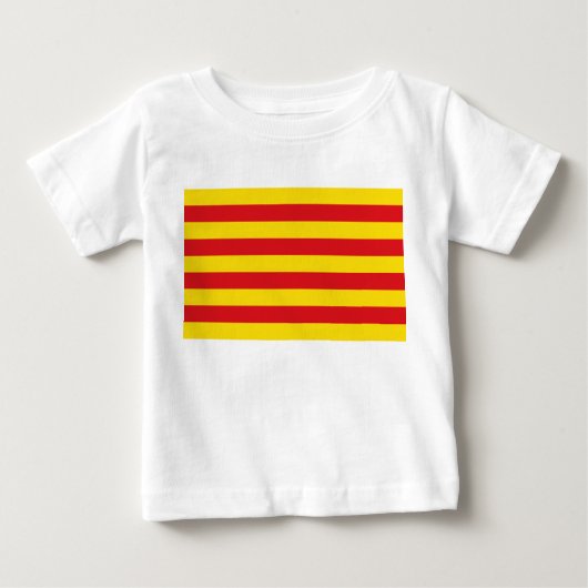 T-shirt Pour Bébé T-shirt bébé avec drapeau de Catalogne (Devant)