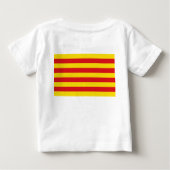 T-shirt Pour Bébé T-shirt bébé avec drapeau de Catalogne (Dos)