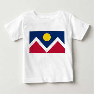 T-shirt Pour Bébé T-shirt bébé avec drapeau de Denver City, Colorado
