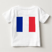 T-shirt Pour Bébé T-shirt bébé avec Drapeau de France (Dos)