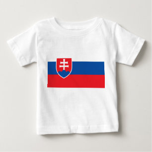 T-shirt Pour Bébé T-shirt bébé avec drapeau de la Slovaquie