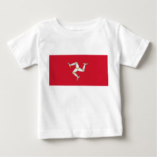T-shirt Pour Bébé T-shirt bébé avec drapeau de l'île de Man, Royaume