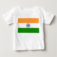 T-shirt bébé avec drapeau de l'Inde