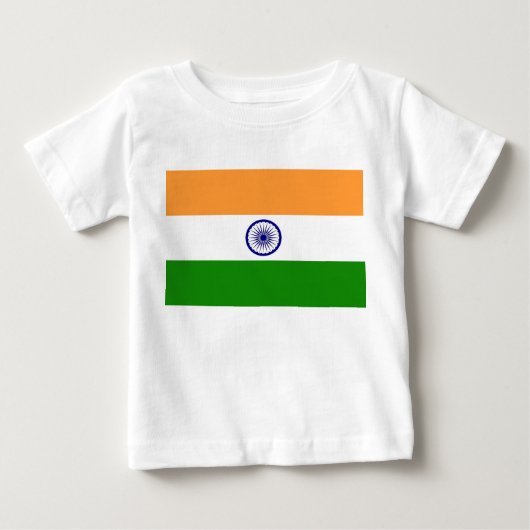 T-shirt Pour Bébé T-shirt bébé avec drapeau de l'Inde (Devant)