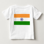 T-shirt Pour Bébé T-shirt bébé avec drapeau de l'Inde (Dos)
