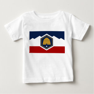 T-shirt Pour Bébé T-shirt bébé avec drapeau de l'Utah, États-Unis