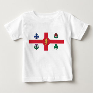 T-shirt Pour Bébé T-shirt bébé avec drapeau de Montréal