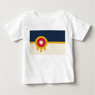 T-shirt Pour Bébé T-shirt bébé avec drapeau de Tulsa, Oklahoma