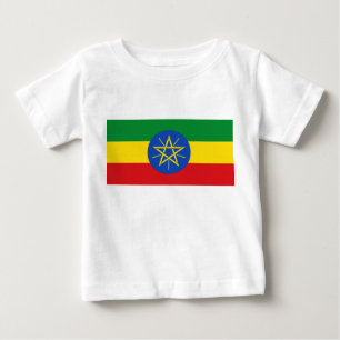 T-shirt Pour Bébé T-shirt bébé avec drapeau d'Ethiopie
