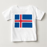 T-shirt bébé avec drapeau d'Islande