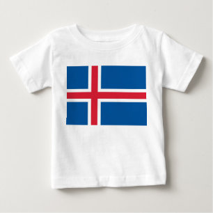 T-shirt Pour Bébé T-shirt bébé avec drapeau d'Islande