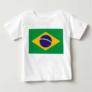 T-shirt Pour Bébé T-shirt bébé avec drapeau du Brésil