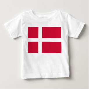 T-shirt Pour Bébé T-shirt bébé avec drapeau du Danemark