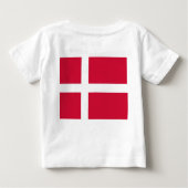 T-shirt Pour Bébé T-shirt bébé avec drapeau du Danemark (Dos)