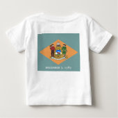 T-shirt Pour Bébé T-shirt bébé avec drapeau du Delaware (Dos)