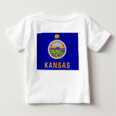 T-shirt Pour Bébé T-shirt bébé avec drapeau du Kansas (Dos)
