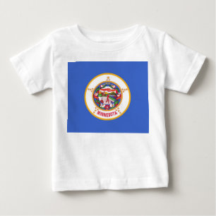 T-shirt Pour Bébé T-shirt bébé avec Drapeau du Minnesota, U.S.A.