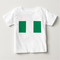 T-shirt bébé avec drapeau du Nigeria