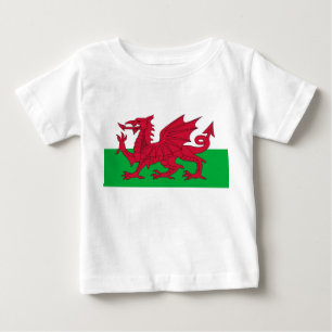 T-shirt Pour Bébé T-shirt bébé avec drapeau du Pays de Galles