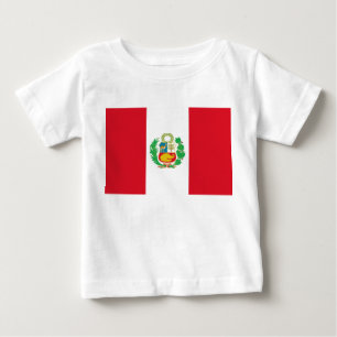 T-shirt Pour Bébé T-shirt bébé avec drapeau du Pérou